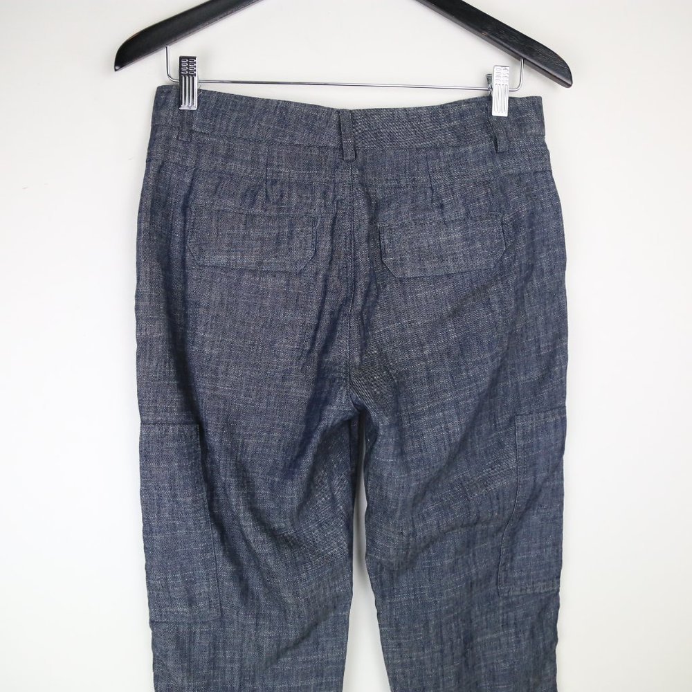 Vince Linen Lyocell Chambray Cargo Trouser Pants Size 26 - Picture 5 of 8